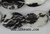 CZJ221 15.5 inches 18*25mm oval black & white zebra jasper beads