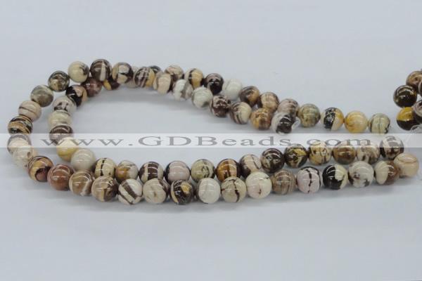 CZJ252 15.5 inches 12mm round zebra jasper beads wholesale