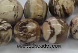 CZJ256 15.5 inches 20mm round zebra jasper beads wholesale