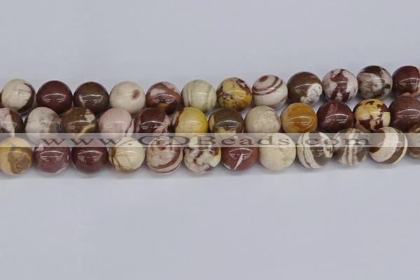 CZJ275 15.5 inches 14mm round zebra jasper beads wholesale