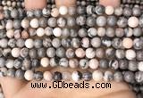 CZJ297 15.5 inches 6mm round pink zebra jasper beads wholesale