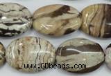 CZJ302 15.5 inches 18*25mm oval zebra jasper beads wholesale