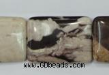 CZJ303 15.5 inches 22*30mm rectangle zebra jasper beads wholesale