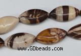 CZJ354 15.5 inches 10*20mm marquise zebra jasper beads wholesale