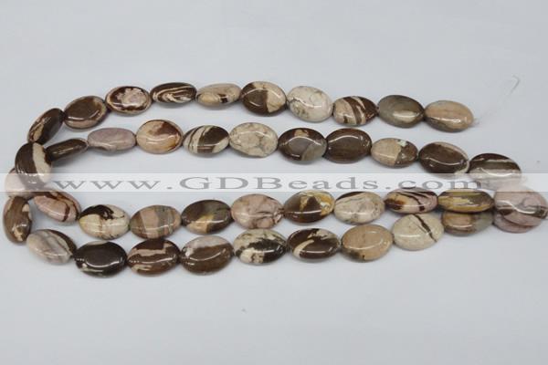 CZJ356 15.5 inches 13*18mm oval zebra jasper beads wholesale