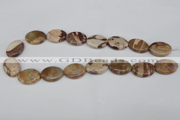 CZJ358 15.5 inches 18*25mm oval zebra jasper beads wholesale