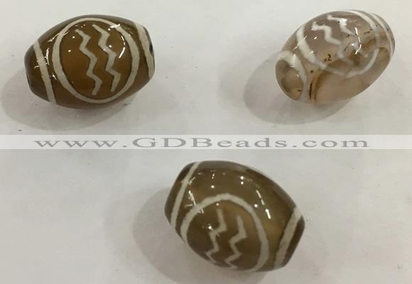 DZI305 10*14mm drum tibetan agate dzi beads wholesale