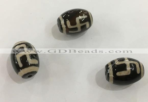 DZI331 10*14mm drum tibetan agate dzi beads wholesale