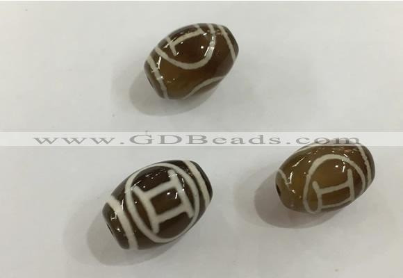 DZI401 10*14mm drum tibetan agate dzi beads wholesale