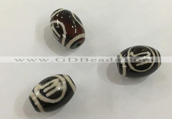 DZI411 10*14mm drum tibetan agate dzi beads wholesale