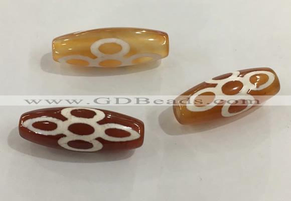 DZI421 10*28mm drum tibetan agate dzi beads wholesale