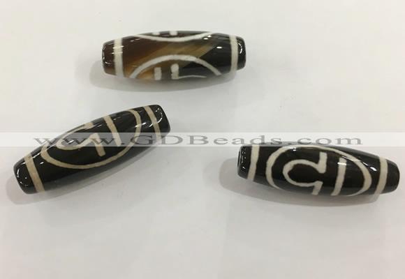 DZI463 10*30mm drum tibetan agate dzi beads wholesale