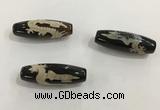 DZI479 10*30mm drum tibetan agate dzi beads wholesale