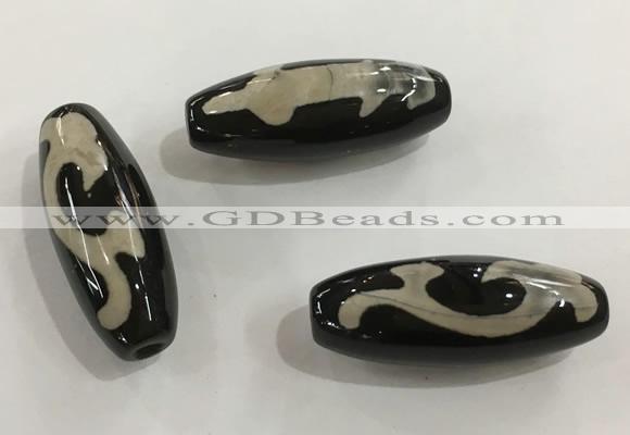 DZI491 10*30mm drum tibetan agate dzi beads wholesale