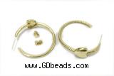 EARR09 35mm copper earrings gold plated