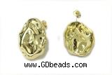 EARR25 22*30mm copper earrings gold plated