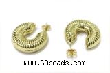 EARR27 8*25mm copper earrings gold plated