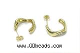 EARR31 22mm copper earrings gold plated