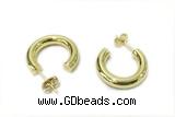 EARR32 21mm copper earrings gold plated