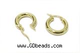 EARR33 21mm copper earrings gold plated