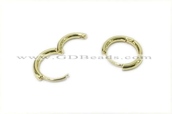 EARR34 14mm copper earrings gold plated