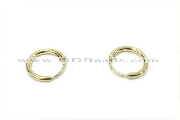 EARR37 12mm copper earrings gold plated