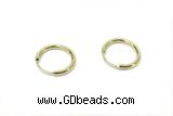 EARR38 14mm copper earrings gold plated