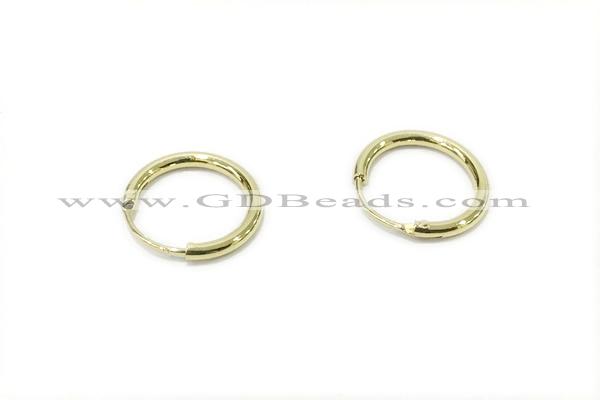 EARR38 14mm copper earrings gold plated