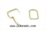 EARR48 16*22mm copper earrings gold plated