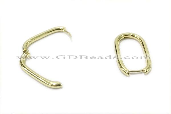 EARR49 13*20mm copper earrings gold plated