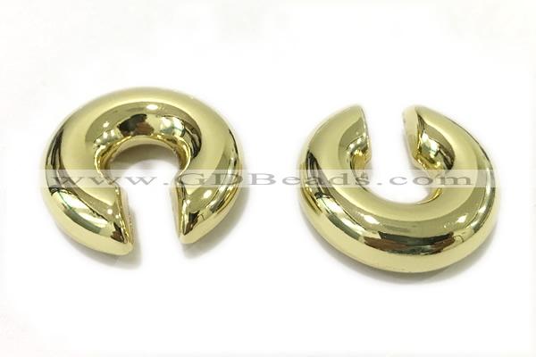 EARR56 30mm copper earrings gold plated