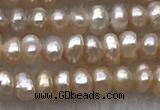 FWP10 14.5 inches 2.5mm - 3mm potato light purple freshwater pearl strands