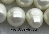 FWP112 15 inches 10mm - 11mm potato white freshwater pearl strands