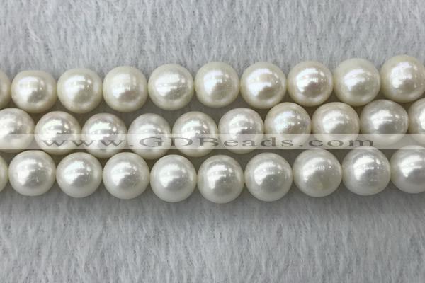 FWP126 15 inches 11mm - 12mm potato white freshwater pearl strands