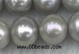 FWP143 15 inches 8mm - 9mm potato grey freshwater pearl strands