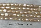 FWP275 15 inches 6mm - 7mm baroque pink freshwater pearl strands