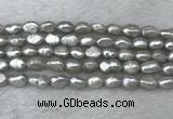 FWP276 15 inches 6mm - 7mm baroque grey freshwater pearl strands