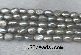 FWP281 15 inches 7mm - 8mm baroque grey freshwater pearl strands