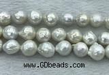 FWP360 15 inches 11mm - 12mm baroque freshwater nucleated pearl beads