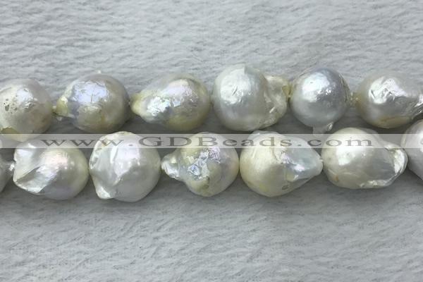 FWP363 15 inches 18mm - 22mm baroque freshwater nucleated pearl beads