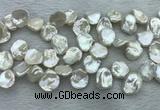 FWP375 Top-drilled 12mm - 15mm keshi freshwater pearl beads