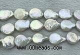 FWP394 15 inches 14mm - 16mm coin freshwater pearl beads