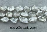 FWP404 15 inches 13mm - 15mm keshi freshwater pearl beads