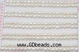 FWP452 half-drilled 4-4.5mm bread freshwater pearl beads