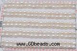 FWP453 half-drilled 4.5-5mm bread freshwater pearl beads