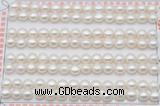 FWP456 half-drilled 6-6.5mm bread freshwater pearl beads