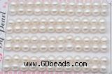 FWP458 half-drilled 7-7.5mm bread freshwater pearl beads