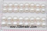 FWP466 half-drilled 11-11.5mm bread freshwater pearl beads