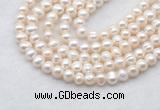 FWP481 14 inches 6mm - 7mm potato white freshwater pearl strands