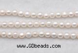 FWP487 14.5 inches 8mm - 9mm potato white freshwater pearl strands